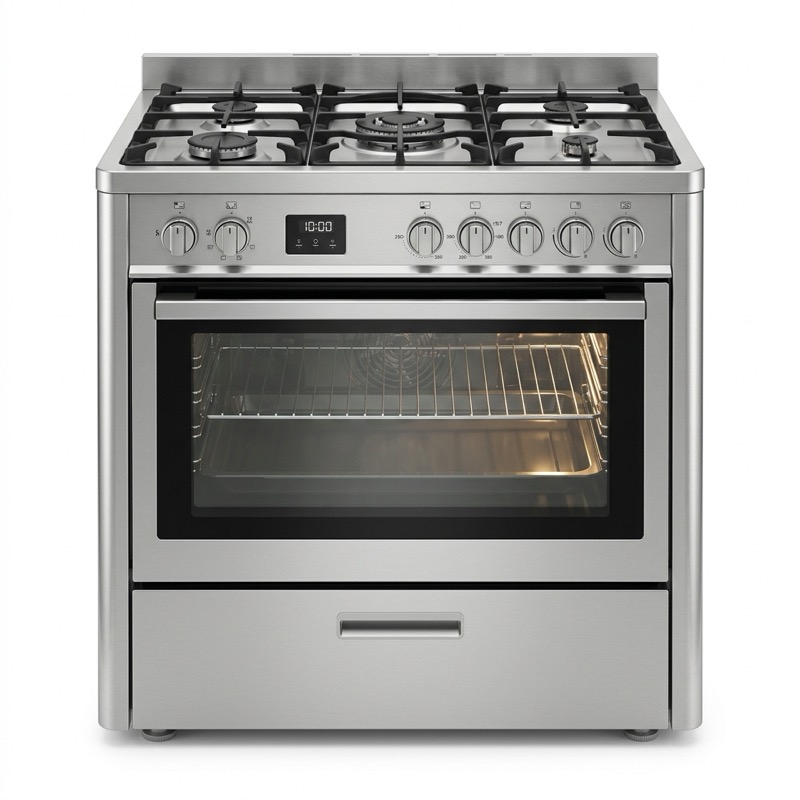 AirLux Premium 4-Burner Gas & Electric Range Cooker